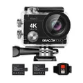 Dragon Touch 4K Action Camera 20MP Vision 3 Underwater Waterproof Camera 170° Wide Angle WiFi Sports Cam with Remote 2 Batteries and Mounting Accessories Kit