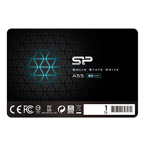 SP Silicon Power 1TB SSD 3D NAND A55 SLC Cache Performance Boost SATA III 2.5" 7mm (0.28") Internal Solid State Drive (SP001TBSS3A55S25)