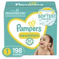 Pampers Swaddlers Disposable Baby Diapers Diapers Newborn/Size 1 (8-14 lb) (Pack of 198)
