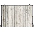 LYWYGG 7x5ft Photography Backdrop White Wood Backdrops for Photography Wood Floor Wall Background for Photographyers CP-22