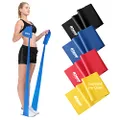 Resistance Band | 1.2 Metre or 2 Metre | Four Resistance Levels | Free Workout Guide | Exercise Band Ideal for Physiotherapy, Strength and Fitness Training (#1 Yellow (Light), 1.2m)