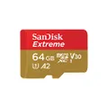 SanDisk Extreme A2 64GB microSDXC UHS-I U3 V30 (Up to 160MB/s Read, 60MB/s Write) Memory Card SDSQXA2