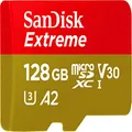 SanDisk Extreme A2 128GB microSDXC UHS-I U3 V30 (Up to 160MB/s Read, 90MB/s Write) Memory Card SDSQXA1