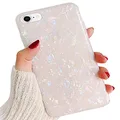 J.west iPhone SE 2022/2020 Case, iPhone 8 Case, iPhone 7 Case 4.7 inch, Luxury Sparkle Translucent Clear Thinfoil Design Slim Soft Silicone Women Girls Phone Case Cover for iPhone SE 2nd 3rd Colorful