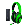 Razer Kraken Tournament Edition Gaming Headset - [Green]: Aluminum Frame - Retractable Noise Cancelling Mic - THX 7.1 Surround Sound USB DAC - For PC, Xbox, PS4, Nintendo Switch