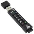 Apricorn Aegis Secure Key 3 NX 64GB 256-bit Encrypted FIPS 140-2 Level 3 Validated Secure USB 3.0 Flash Drive, ASK3-NX-64GB, black
