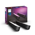 Philips Hue Smart Play Light Bar Base Kit, Black - White & Color Ambiance LED Color-Changing Light - 2 Pack - Requires Bridge - Control with App - Works with Alexa, Google Assistant and Apple HomeKit