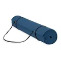 Gaiam Essentials Premium Yoga Mat with Carrier Sling, Navy, 72"L x 24"W x 1/4 Inch Thick