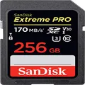 SanDisk SDSDXXY-256G-GN4IN Extreme Pro 256GB SDXC UHS-I U3 V30 (Up to 170MB/s Read, 90MB/s Write) Memory Card , Black