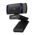 DORLIONA PAPALOOK HD 1080P Webcam AF925 with Auto Focus, Widescreen Webcam Fold-and-Go Design, 360-Degree Swivel, Noise Reduction Microphone, USB Computer Laptop Camera - Black