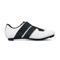 Fizik mens Tempo Powerstrap cycling footwear, White/Black, 11.5 US