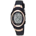 Armitron Sport Women's Digital Chronograph Resin Strap Watch, 45/7034, Navy Blue/Rose Gold