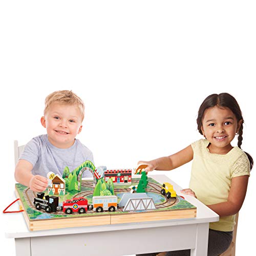 Melissa and Doug MD30140 Take-Along Railroad Play Set (17 Pieces),1 EA,Multicolor