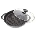 The Whatever Pan Cast Aluminum Griddle Pan for Stove Top - Lighter than Cast Iron Skillet Pancake Griddle with Lid - Nonstick Stove Top Grill 10.6" Diameter by Jean Patrique