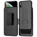 Aduro iPhone XR Holster Case, Combo Shell & Holster Case - Super Slim Shell Case with Built-in Kickstand, Swivel Belt Clip Holster for Apple iPhone XR/iPhone 10R (2018/2019)