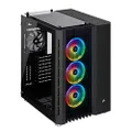 CORSAIR CC-9011168-WW Crystal Series Gaming Computer Case, Black, RGB