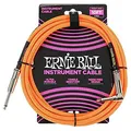 Ernie Ball Braided Instrument Cable, Straight/Angle, 10ft, Neon Orange (P06079)