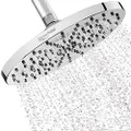 8 Inch Rainfall Shower Head by WaterPoint - Large High Pressure Water Saving Showerhead - Brass Swivel Ball and Polished Chrome Finish