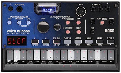 Korg Volca Nubass Vacuum Tube Synthesizer Oscillator Circuit w/ 16-step Sequencer and Low-pass Filter
