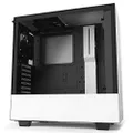 NZXT H510 - Compact ATX Mid-Tower PC Gaming Case - Front I/O USB Type-C Port - Tempered Glass Side Panel - Cable Management System - Water-Cooling Ready - Steel Construction - White/Black
