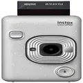 Fujifilm 16631758 Instax Mini Liplay Instant Camera, Stone White