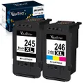 Valuetoner Ink Cartridge Replacement for Canon Pg-245Xl Cl-246Xl PG-243 CL-244 Compatible with MX492 MX490 MG2420 MG2520 MG2522 MG2920 MG2922 MG3022 MG3029 (2-Pack)