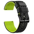 Ritche Silicone Watch Bands 18mm 20mm 22mm 24mm Quick Release Rubber Watch Bands for Men, Black / Fluorescent Green / Black, 22MM, Classic
