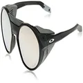Oakley Men's Oo9440 Clifden Round Sunglasses, Matte Black/Prizm Snow Black Iridium, 54 mm