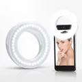 XINBAOHONG Selfie Ring Light Rechargeable Portable Clip-on Selfie Fill Light with 40 LED for Smart Phone Photography, Camera Video, Girl Makes up