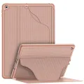 Soke Luxury Series Case for iPad 7th Generation 10.2” 2019- [Built-in Pencil Holder + 6 Magnetic Stand Angles + 360 Full Protection + Premium PU Leather] - Sleep/Wake Cover for iPad 10.2, Rose Gold