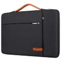 Lacdo 360° Protective Laptop Sleeve Case for 13 inch New MacBook Air M3 A3113 M2 A2681 M1 A2337 2024-2018 | 13 inch New MacBook Pro M2/M1 A2338 A2251 A2289 | 12.9 inch New iPad Pro Computer Bag,Black