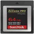 Sandisk SDCFE-064G-GN4NN Extreme Pro CFexpress Type B Memory Card, 64GB, Read 1500MB/s, Write 800MB/s