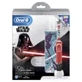 Oral-B Pro 100 Kids Rechargeable Toothbrush Star Wars with Exclusive Case and Disney Magical Timer App,White