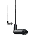 Shure AONIC 3 Wired Sound Isolating Earbuds, Clear Sound, Single Driver with BassPort, Secure in-Ear Fit, Detachable Cable, Durable Quality, Compatible with Apple & Android Devices - Black
