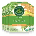 Traditional Medicinals Organic Green Ginger Tea, Promotes Healthy Digestion, 16 Count (Pack of 6)