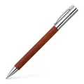 Faber-Castell DS138131 Ambition Pear Wood Twist Pencil with Chrome Metal Tip, 0.7mm, Reddish Brown