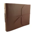 Large Genuine Leather Photo Album with Gift Box - Scrapbook Style Pages - Holds 400 4x6" or 200 5x7" Photos