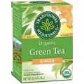 Traditional Medicinals Organic Green Tea Ginger Herbal Tea, Promotes Healthy Digestion, (Pack of 1) - 16 Tea Bags