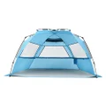 Pacific Breeze Easy Setup Beach Tent Deluxe XL, SPF 50+ Pop Up Beach Tent Provides Shade from The Sun for 4+ People