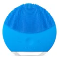 FOREO LUNA mini 2 Aquamarine Silicone Facial Cleansing Brush for All Skin Types, 3-zone Brush Head, Ultra-hygienic, T-Sonic Massage, 8 Intensities, 300 uses/Charge, Waterproof, 2-year Warranty