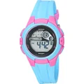 Armitron Sport Women's 45/7079LBL Pink Accented Digital Chronograph Light Blue Resin Strap Watch