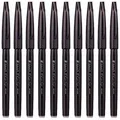 Pentel Fude Touch Brush Sign Pen (SES15C-A),Black Ink, Felt Pen Like Brush Stroke, Value Set