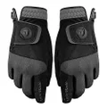 TaylorMade Rain Control Glove (Black/Gray, Medium), Black/Gray(Medium, Pair)