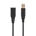 Monoprice USB 3.0 Type-A to Type-A Female Extension Cable - 6 Feet - Black, 32AWG, TPE Jacket, Compatible with Mouse, Printer, USB Keyboard, Flash Drive, Hard Drive - Select Series
