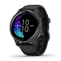 Garmin Venu, GPS Smartwatch with Bright Touchscreen Display, Features Music, Body Energy Monitoring, Animated Workouts, Pulse Ox Sensor and More, Black