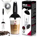 PowerLix Milk Frother Handheld Battery Operated Electric Foam Maker For Coffee, Latte, Frappe, Matcha, Drink Mixer With Stainless Steel Double Whisk, Mini Hand Held Machine, Foamer Cup Included