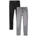 The Children's Place Boys' Two Pack Straight Leg Jeans, MULTI CLR, 6