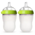 Comotomo Baby Bottle, Green, 250ml, 2ct