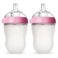 Comotomo Baby Bottle, Pink, 250ml, 2ct