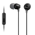 Sony MDR-EX-15AP In-Ear Wired Headphones with Mic, 9mm Dynamic Driver - Black